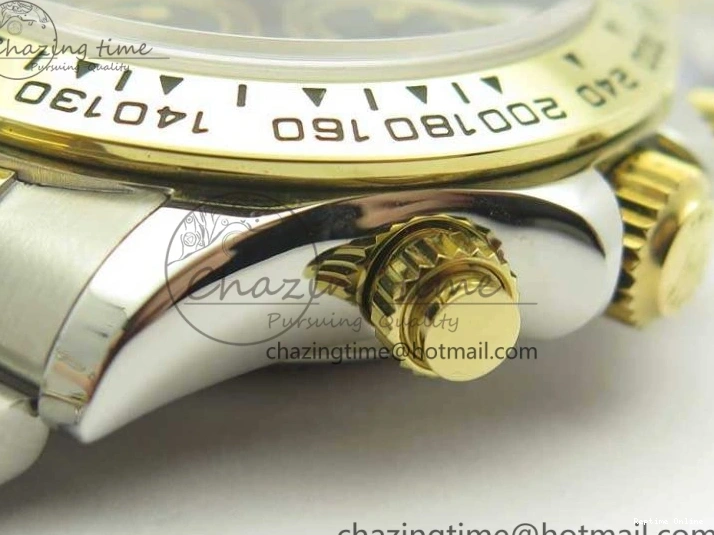 0216 Breathable Daytona SS YG BP Maker Best Edition Black Dial On SS YG Bracelet A 3456